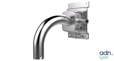 an image of a close up of a wall mounted faucet