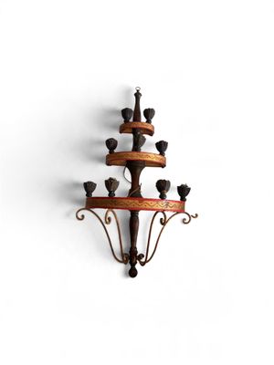 applique murale en forme de lustre à cinq lumières