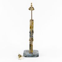 Lampe de table du milieu du siècle, en pâte de verre et cuiv… (photo 3)