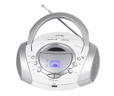 Radio CD stéréo JVC RD-F321W Argent / La première photo est …