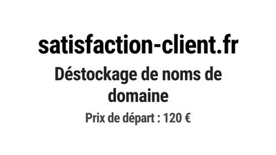 Nom de domaine satisfaction-client.