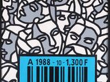 un gros plan d'un code-barres sur lequel figurent de nombreux visages