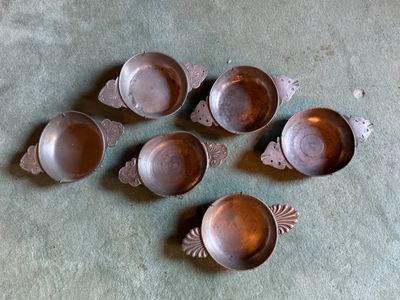 6 écuelles en étain, retrait à Bretenoux - 46