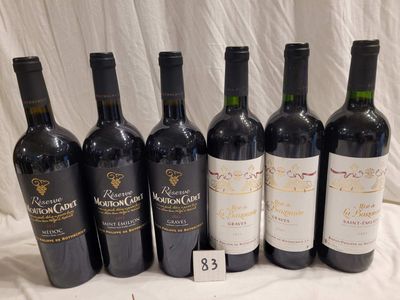 Lot de 6 bouteilles dont 3 bouteilles MISE DE LA BARONNIE 20…