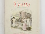 an old book with a picture of a group of people standing in front of a horse drawn carriage