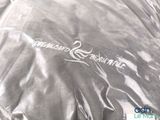 a plastic bag that has a logo on it