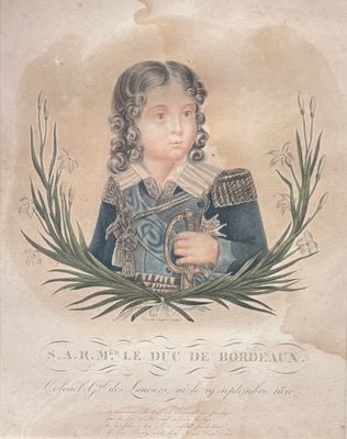 Gravure en couleurs Son altesse royale Monseigneur le duc de…