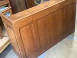 an image of a wooden bed in a room