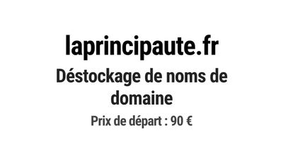 Nom de domaine laprincipaute.fr.