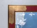 a picture of a reflection of a sky in a mirror