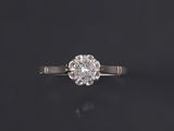 a diamond single stone ring