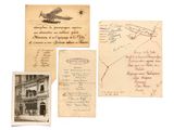 plusieurs vieilles cartes postales sur lesquelles figure l'image d'un avion
