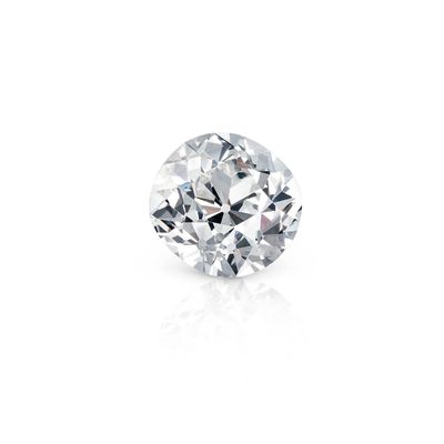 a round brilliant cut diamond on a white background