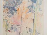 une image représentant une aquarelle d'une personne marchant dans la neige
