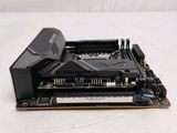 a close up of a motherboard with a cpu on it