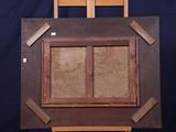 a picture of an easel with a painting on it