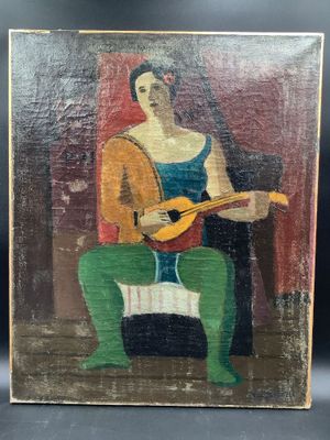 Huile sur toile, attribuée à Éric DELESALLE (né en 1963).