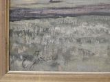 a picture of a painting of a boat in the water