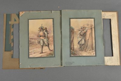 an old book with two pictures of a man and a woman