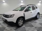 a picture of a white dacia parked on a checkered floor