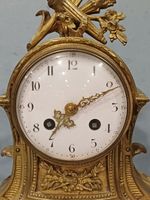 Garniture de cheminée, en bronze et marbre, à décor de carqu… (photo 2)