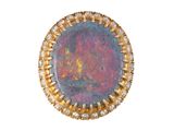 une bague en oplite et diamants, par van cleef