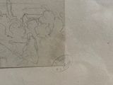 a drawing on a piece of paper with a drawing on it