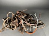 a pile of assorted metal items on a table