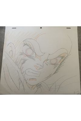 drawing of a man ' s face on a piece of paper