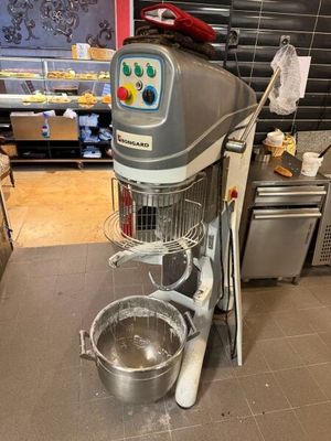 an image of a kitchen with a mixer and a bowl