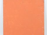 a painting of an orange square on a white surface