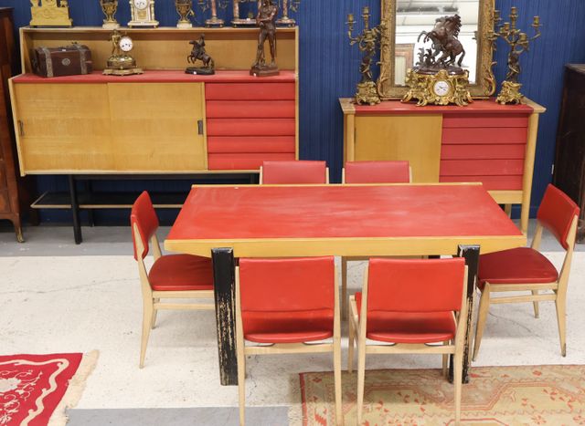 Henri LANCEL (attribué à). Ensemble de mobilier de salle à manger...