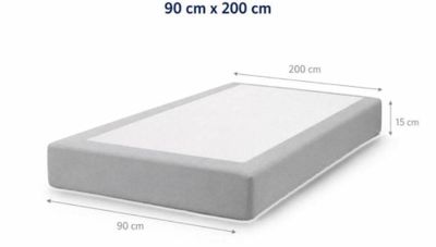 sommier neuf 90 par 200 cm, couleur beige