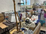 a cluttered room with a lot of clutter on the floor