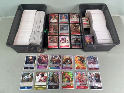 a lot of cards in a box on the table