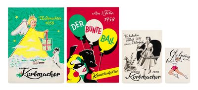 Plusieurs cartes de Noël anciennes différentes sont présentées sur un fond blanc