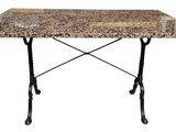 an image of a table with a marble top on a white background