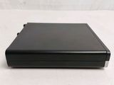an image of a black dvd player on a white surface