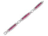 un bracelet en rubis et diamants