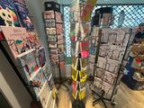 a lot of cards on display in a store