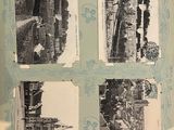 four old photos of a city in a book