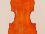 an old violin with a wooden back and a long neck