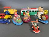 a lot of toys that are sitting on a table