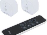 two remote controls that are sitting next to each other