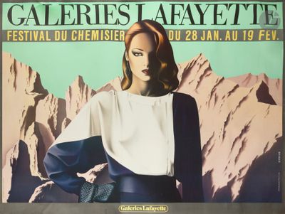 une image représentant l'affiche d'un concert sur laquelle figure une femme debout devant une montagne