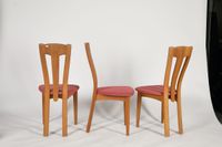 211 Suite de six chaises en orme à dossier ajouré légèrement… (photo 4)