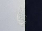 a black and white picture of a piece of paper with a hole in it