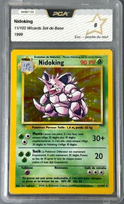 a close up of a pokemon card on a white background