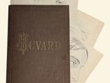 a brown book with a picture of a woman on it