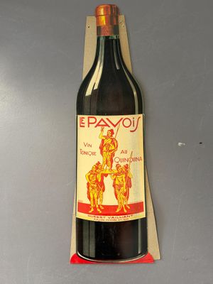 a bottle of wine that is sitting on a table